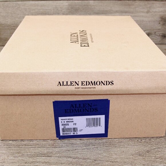* NIB * $445 Allen Edmonds RAINIER 8 D Boots Brown Factory 2nds * add $15 Trees - Picture 11 of 14